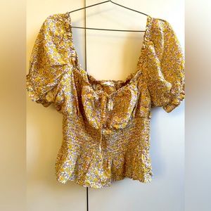 Floral Milkmaid style blouse- Off shoulder